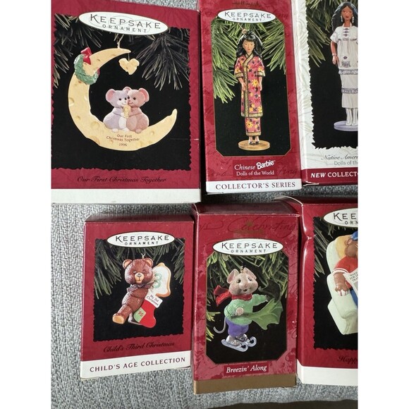 Lot of 9 Hallmark Keepsake Ornaments -Anniversary Ed, Dolls of the World. Xmas - Picture 9 of 10